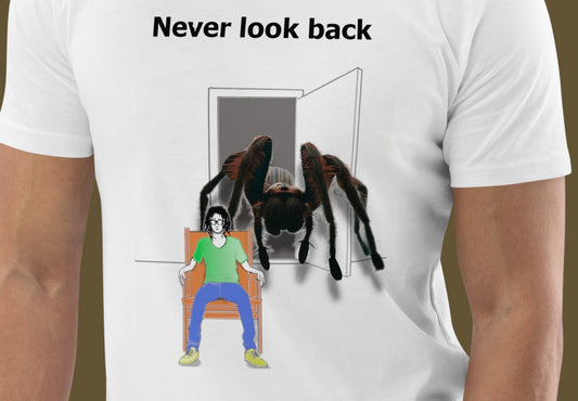 'Never look back' unisex organic cotton T-shirt