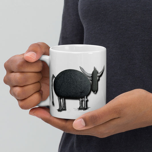 Bull coffee mug, Original design, Perfect gift